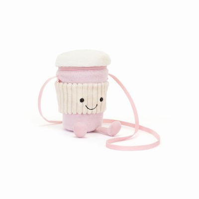 Jellycat Amuseables Coffee-To-Go Pink Tas | QH5380279